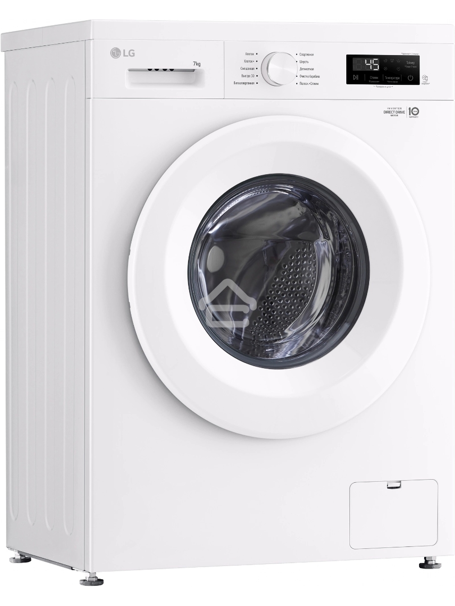 Стиральная машина LG F2Y1HS3W белый, загрузка фронтальная 7 кг, 1200 об/мин., класс: А