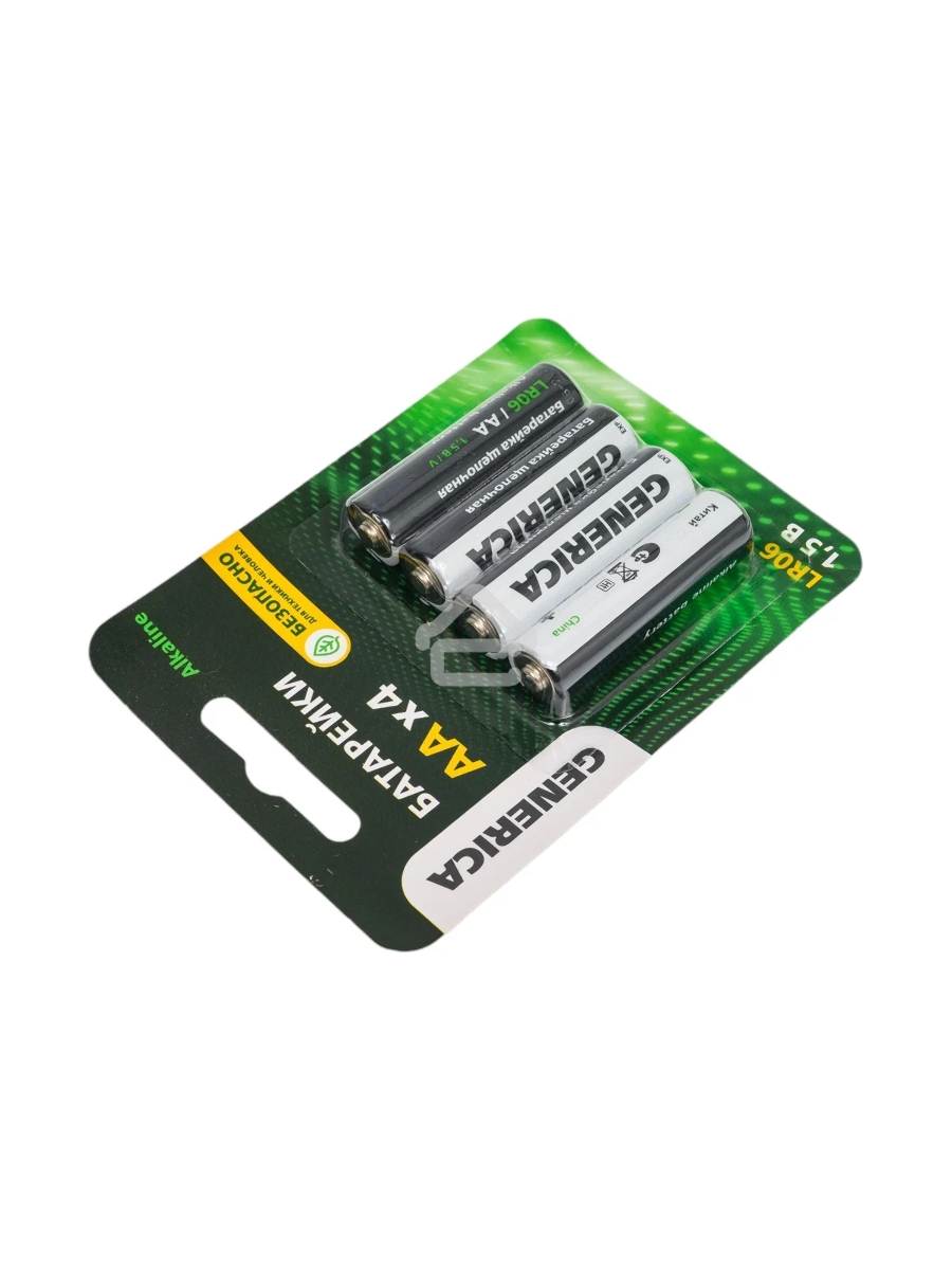Батарейка щелочная Alkaline LR06/AA (4шт/блистер) GENERICA