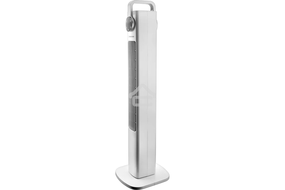Колонный вентилятор BRAYER BR4957, эл.упр.,пульт ДУ,вращение,мощ-ть60Вт, LED дисплей, 3 скор.Таймер