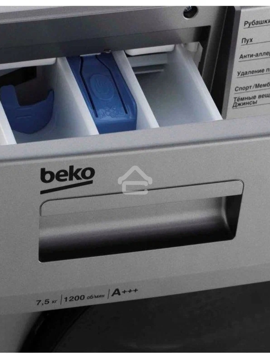 Стиральная машина Beko WSPE7H616S cеребристый, загрузка фронтальная 7,5 кг, 1200 об/мин., класс: А