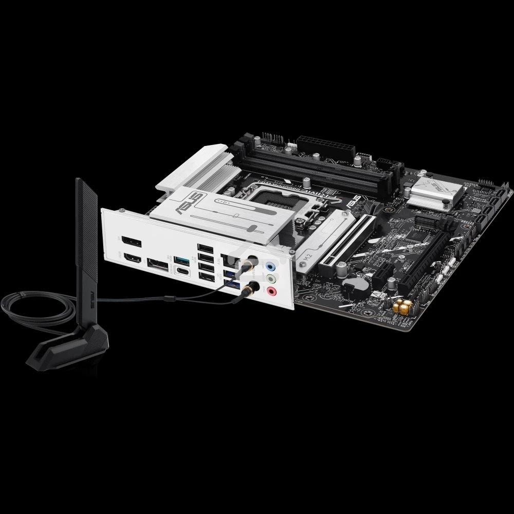 Материнская плата ASUS PRIME B860M-A WIFI, LGA 1851, Intel B860, 4xDDR5, 4xSATA, 2xM.2, 1xPCIe 5.0 x16, 1xPCIe 4.0 x16, 1xPCIe 4.0 x1, 2xDP, 1xHDMI, 1x 2.5Gb LAN, 1xUSB-C 20Gbps, 1xUSB-A 10Gbps, 2xUSB-A 5Gbps, 4xUSB-A 2.0, 3x3.5 мм, 7.1, micro-ATX.