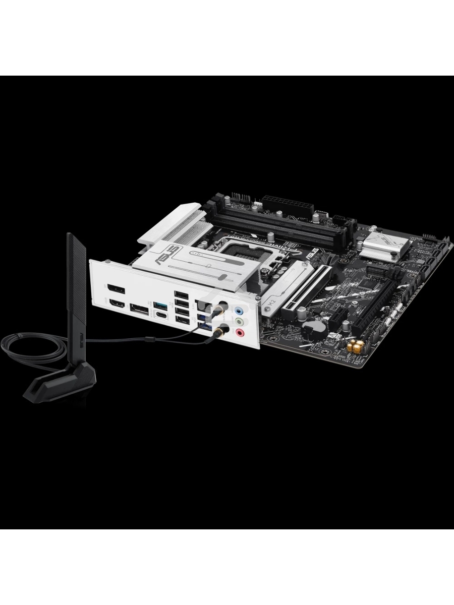 Материнская плата ASUS PRIME B860M-A WIFI, LGA 1851, Intel B860, 4xDDR5, 4xSATA, 2xM.2, 1xPCIe 5.0 x16, 1xPCIe 4.0 x16, 1xPCIe 4.0 x1, 2xDP, 1xHDMI, 1x 2.5Gb LAN, 1xUSB-C 20Gbps, 1xUSB-A 10Gbps, 2xUSB-A 5Gbps, 4xUSB-A 2.0, 3x3.5 мм, 7.1, micro-ATX.