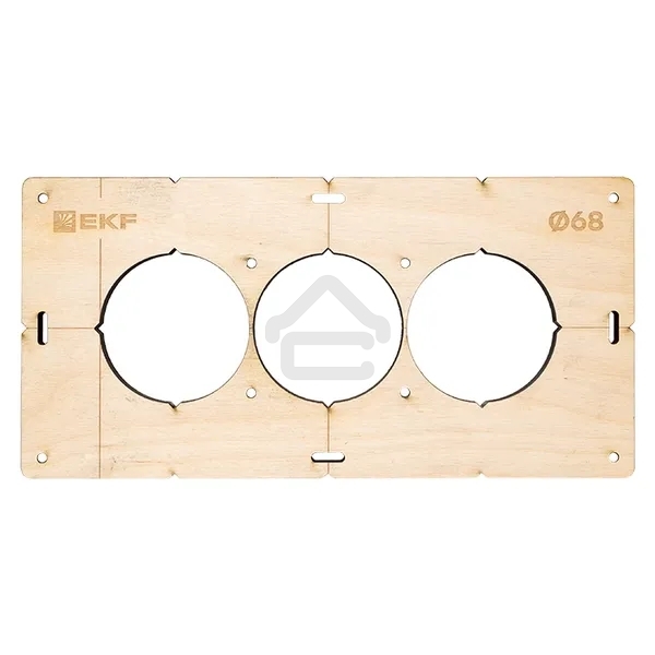 Шаблон для подрозетников EKF Expert sh-d68-3 c 3 отверстиями d 68 мм