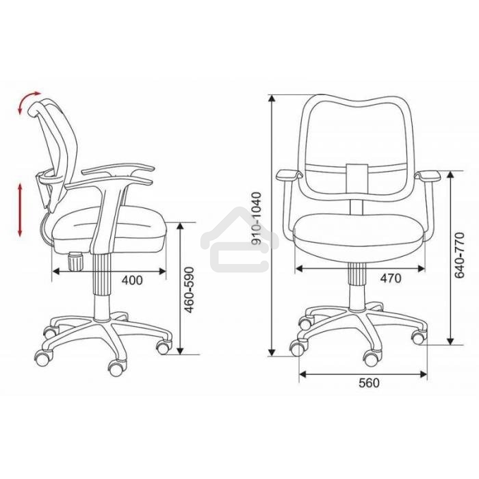 Кресло компьютерное Бюрократ CH-W797/PK/TW-13A TW-13A розовый, спинка сетка, сиденье розовый, колеса белый/розовый, пластик белый
