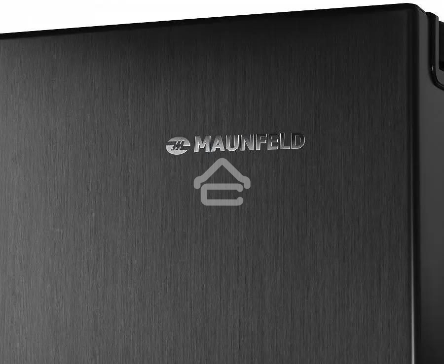 Холодильник Maunfeld MFF177NFSB черный глянц. двухкамерный 263/170л морозилка сбоку, No Frost, Side by Side
