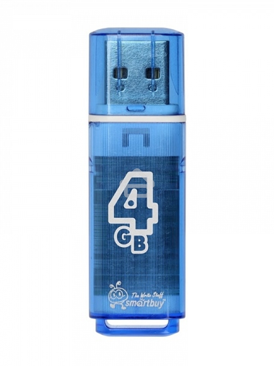 Флеш диск Smartbuy 4Gb USB Drive <USB2.0> Glossy series Blue (SB4GBGS-B)