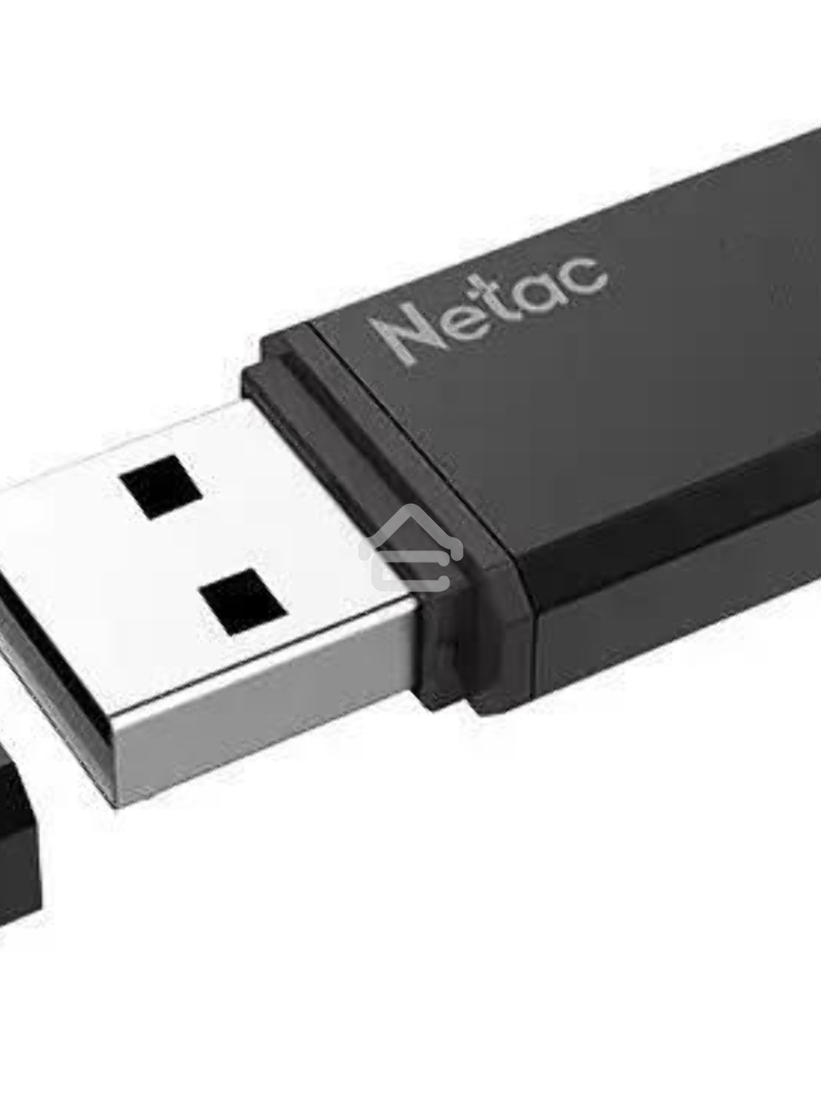 Флеш диск Netac U351 NT03U351N-016G-30BK, 16Gb, USB3.0, с колпачком, металлическая, чёрная