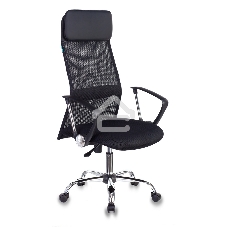 Кресло руководителя Бюрократ KB-6N/SL/B/TW-11 TW-01 TW-11 черный, сетка, крестовина хром