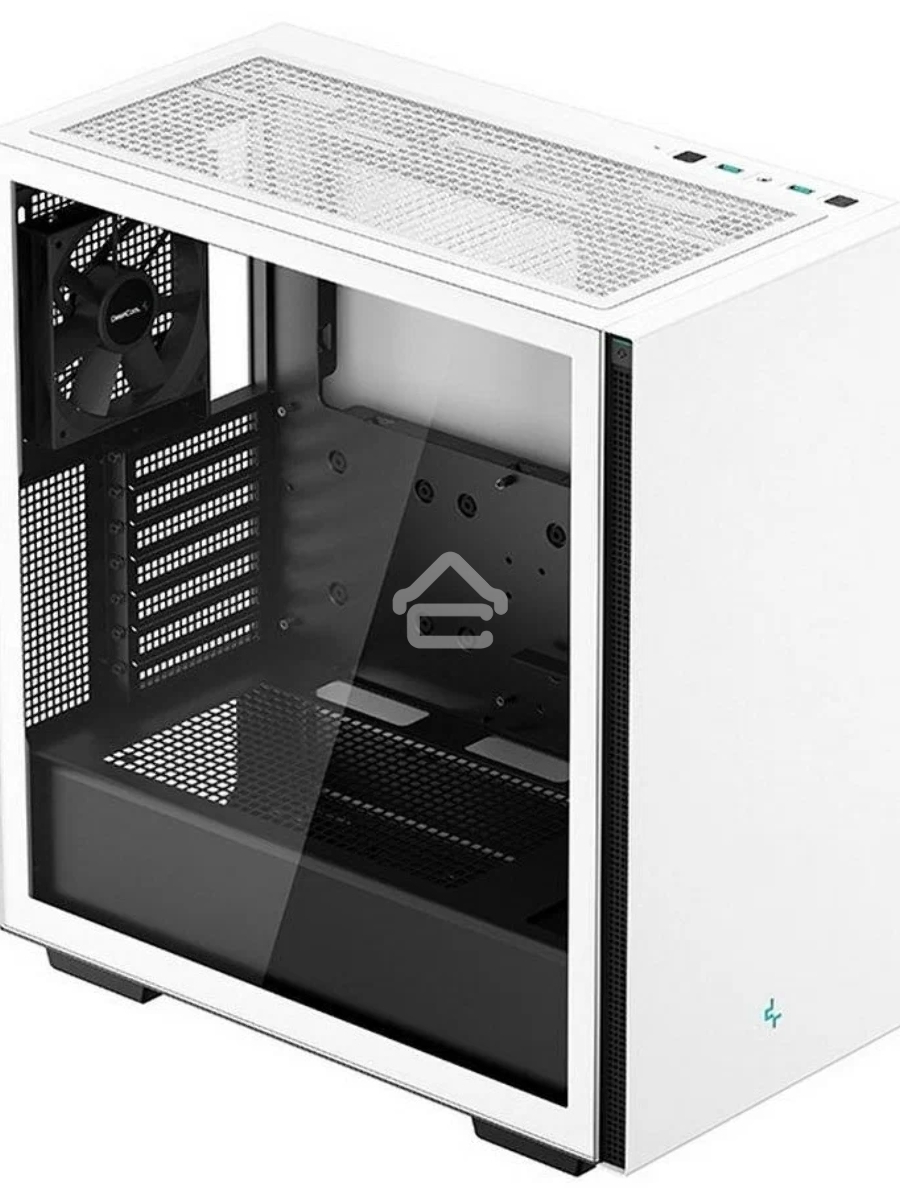 Компьютерный корпус Deepcool CH510 WH без БП, боковое окно (закаленное стекло), 1x120мм вентилятор сзади, белый, ATX