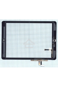 Сенсорное стекло (тачскрин) для iPad Air (A1474, A1475, A1476), белое с кнопкой OEM