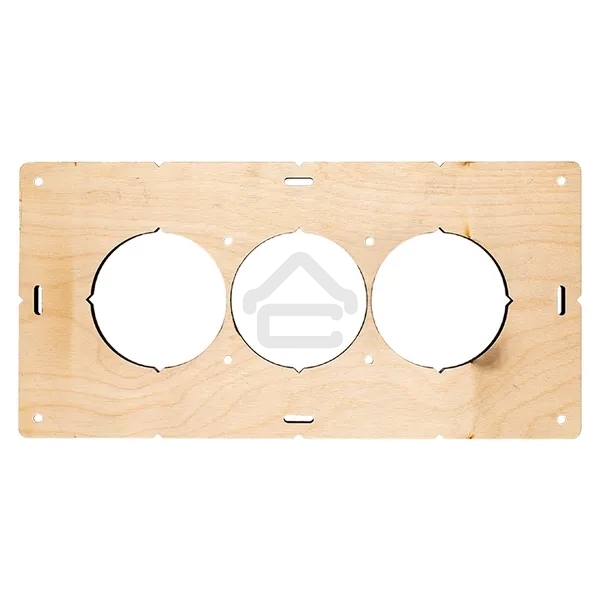 Шаблон для подрозетников EKF Expert sh-d68-3 c 3 отверстиями d 68 мм