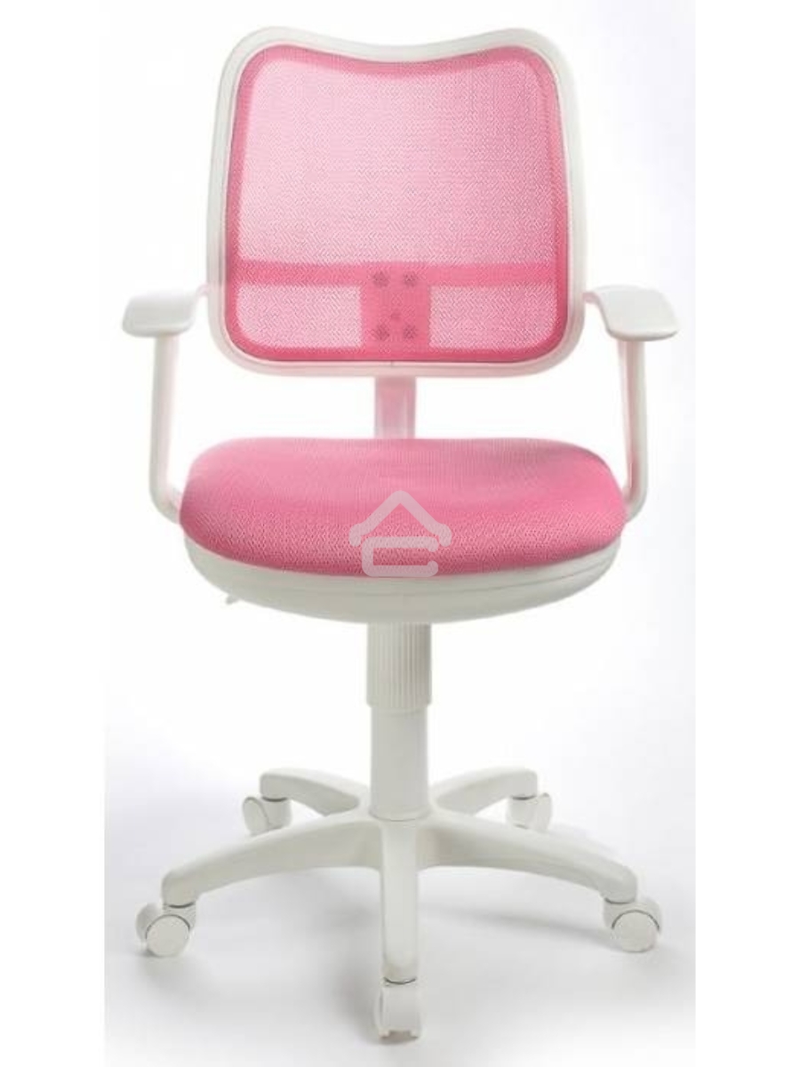 Кресло компьютерное Бюрократ CH-W797/PK/TW-13A TW-13A розовый, спинка сетка, сиденье розовый, колеса белый/розовый, пластик белый