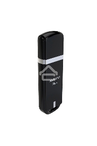 Флеш диск Maxvi P3 16GB USB 2.0 black, монолит с колпачком, ABS пластик