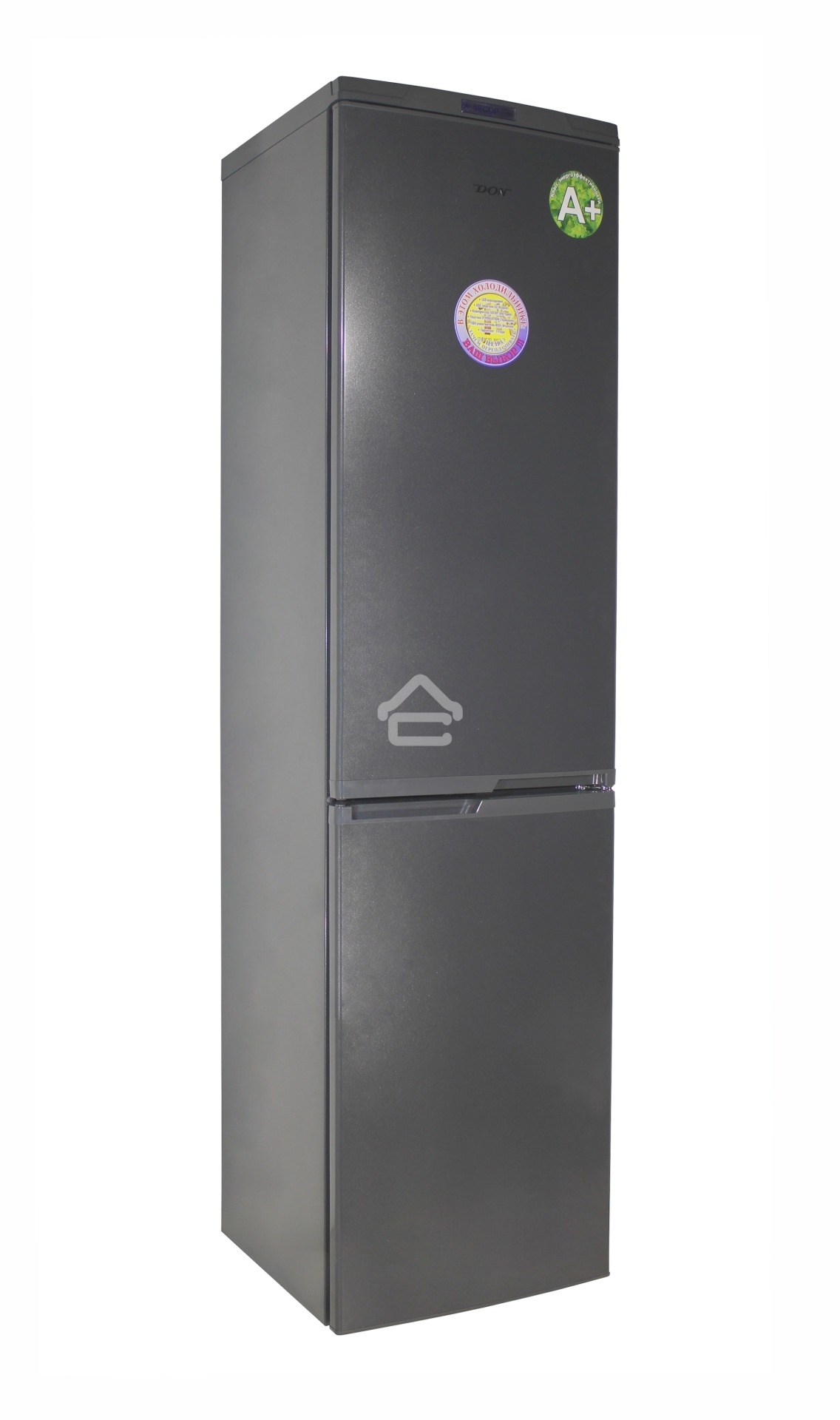 Холодильник DON R-299 G графит зеркальный двухкамерный 259/140л морозилка снизу