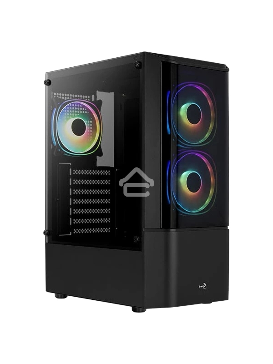 Корпус MidTower Aerocool / Formula Quantum-G-BK-v2 (черный) без Б/п, ATX 3FRGB Fan on front panel