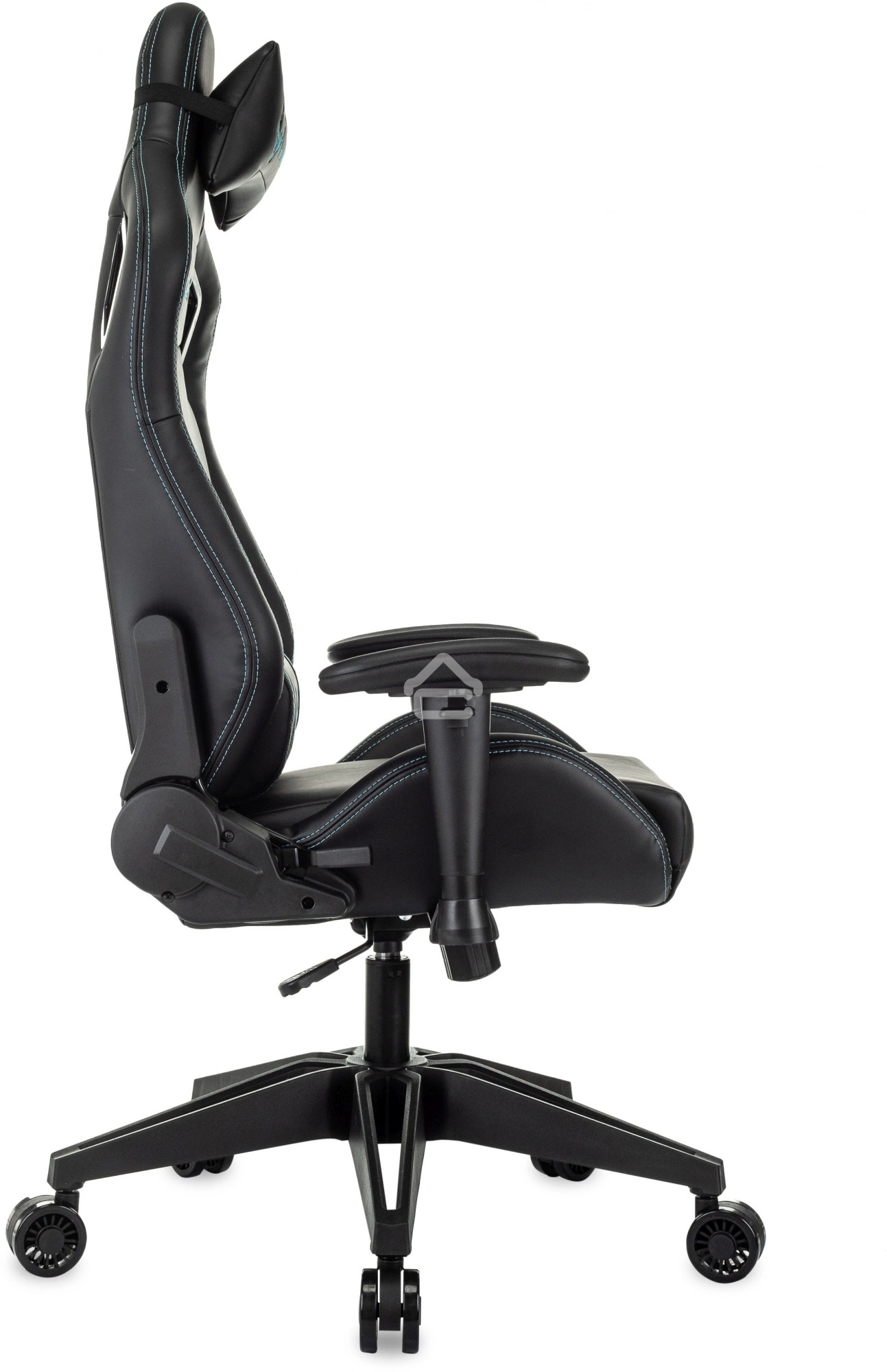 Кресло игровое Knight Outrid Smile черный эко.кожа крестов. пластик