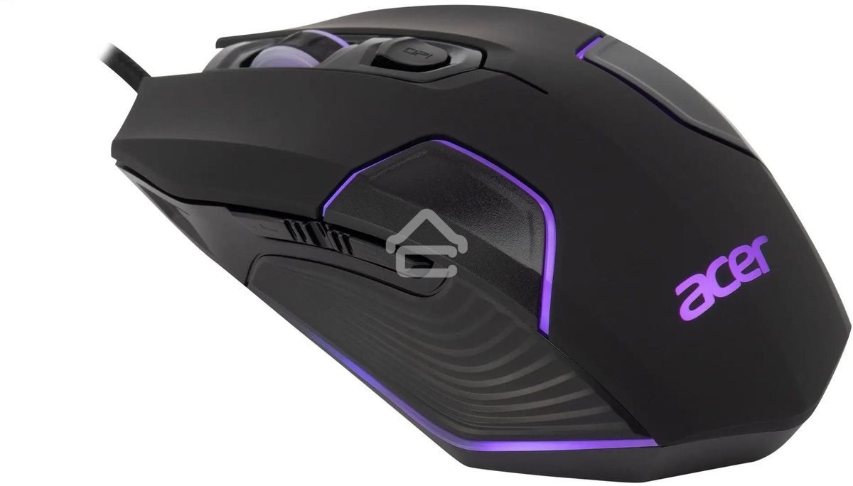 Мышь проводная Acer OMW170 черный, 3200 dpi, USB, кнопки - 6