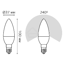Лампа светодиодная Gauss Led Candle-dim E14 7Вт 4100К диммируемая