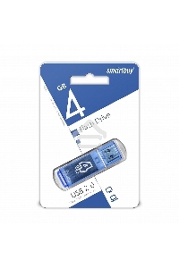 Флеш диск Smartbuy 4Gb USB Drive <USB2.0> Glossy series Blue (SB4GBGS-B)