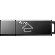 Флешка USB Netac U351 NT03U351N-016G-30BK, 16Gb, USB 3.0, с колпачком, металлическая, черная