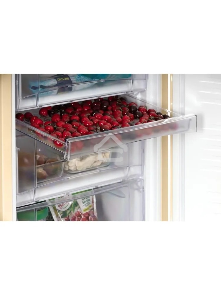 Холодильник Nordfrost NRB 152 ME бежевый мрамор двухкамерный 205/115 л морозилка снизу, капельная система