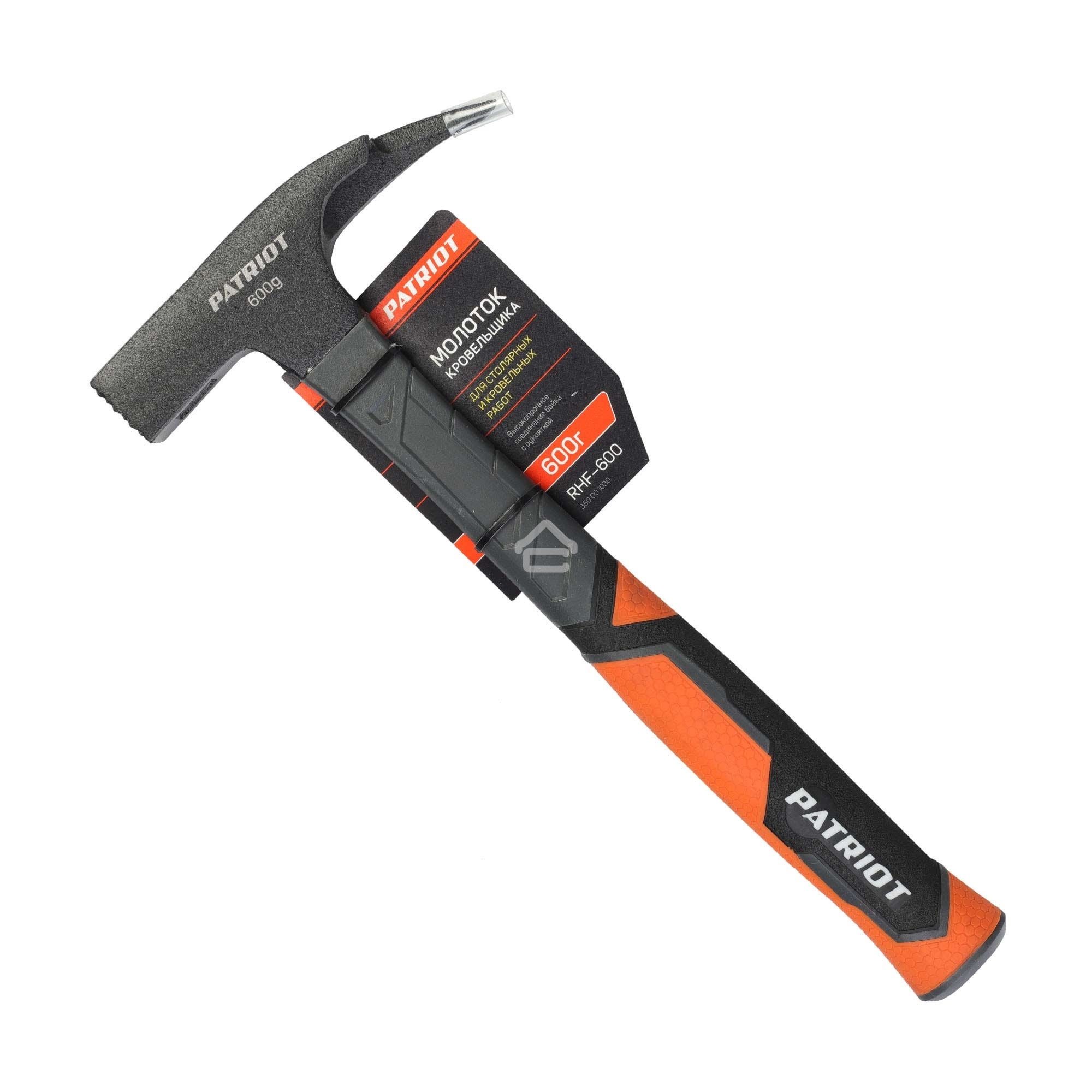 Молоток кровельщика Patriot RHF-600 с фиберглассовой рукояткой, 600г