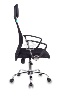 Кресло руководителя Бюрократ KB-6N/SL/B/TW-11 TW-01 TW-11 черный, сетка, крестовина хром
