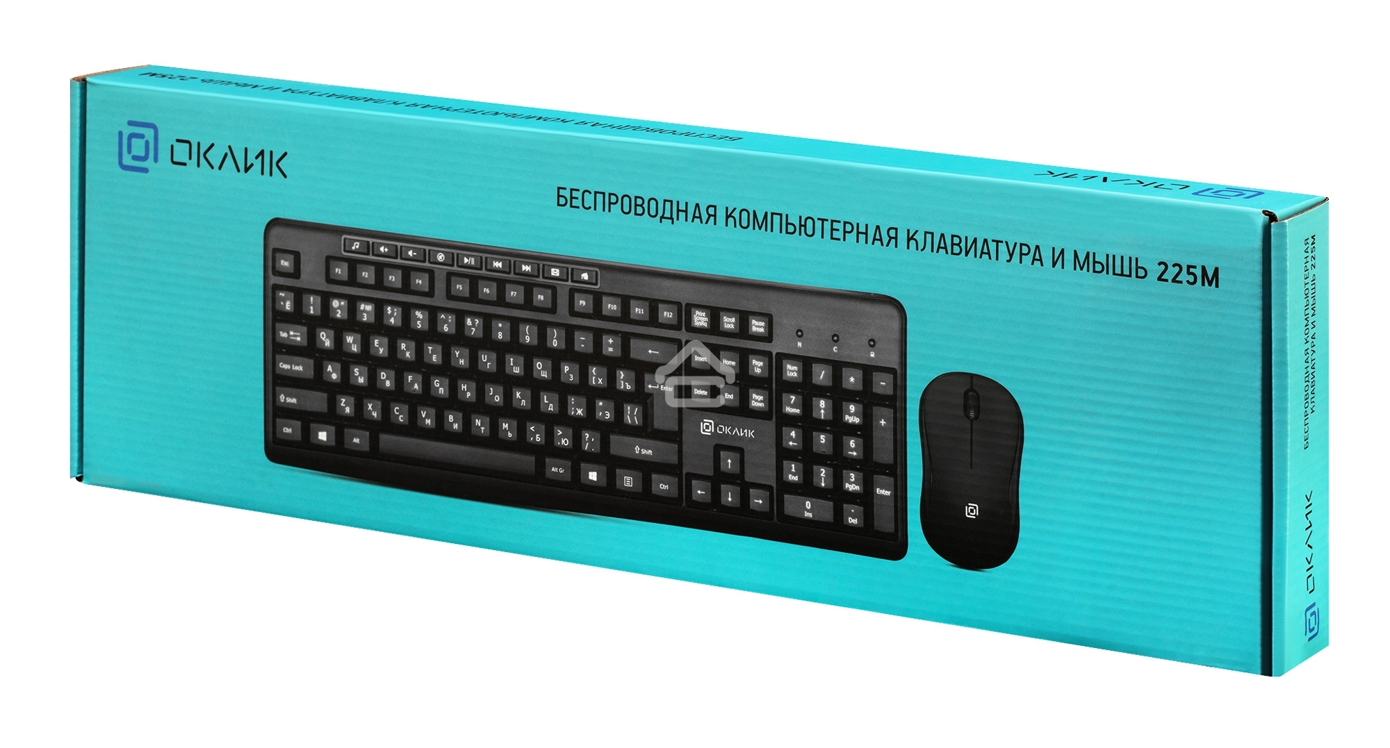 Клавиатура + мышь Oklick/Оклик 225M клав:черный мышь:черный USB беспроводная Multimedia