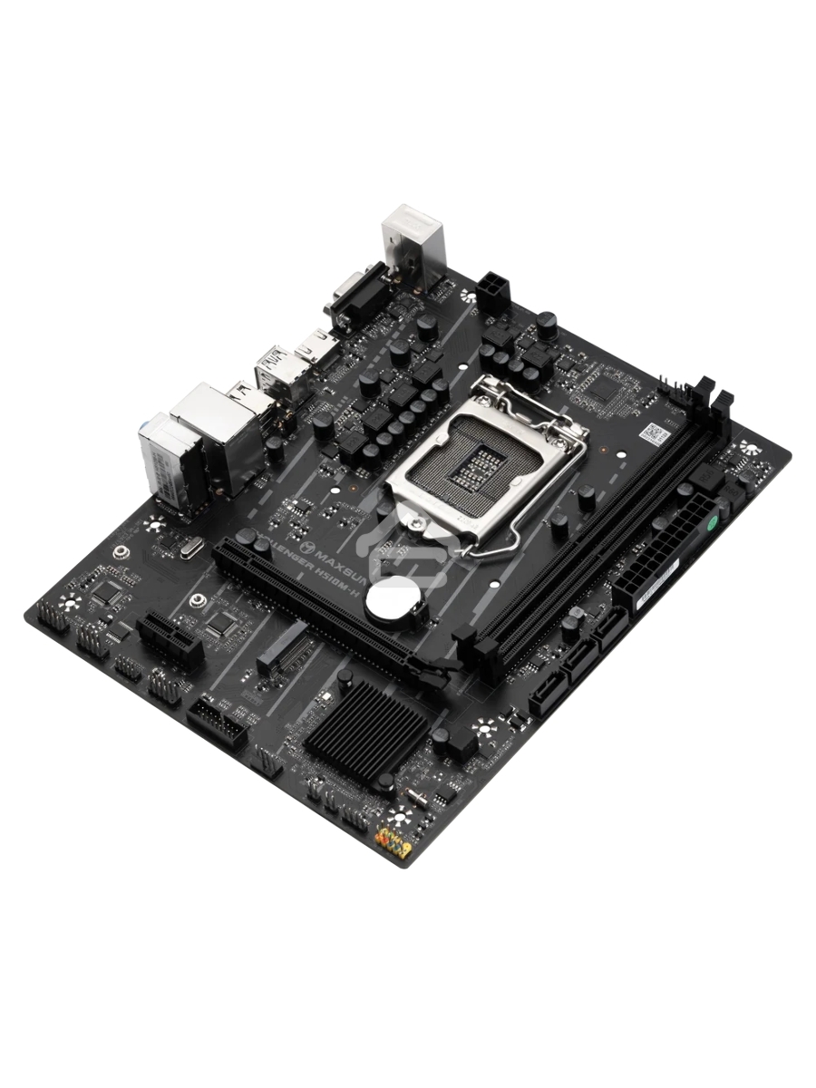 Материнская плата Maxsun Challenger H510M-H, LGA 1200, Intel H470, 2xDDR4, 1xM.2, 3xSATA, 1xPCIe 3.0 x16, 1xPCIe 3.0 x1, 1xHDMI, 1xVGA,1x 1Gb LAN, 4xUSB 2.0, 2xUSB 3.0, 5.1, mATX