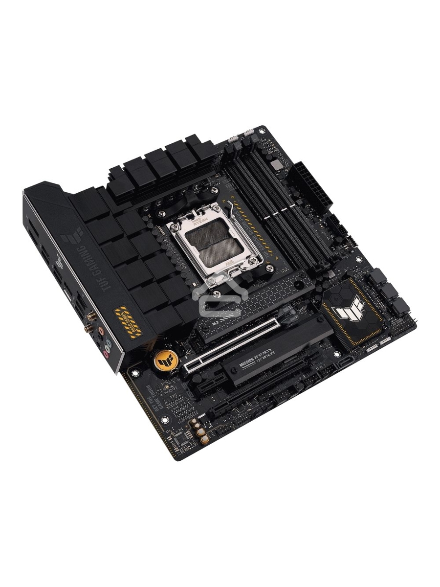 Материнская плата ASUS TUF GAMING B650M-PLUS WIFI, AM5, AMD B650, 4xDDR5, 4xSATA, 2xM.2, 1xPCIe 4.0 x16, 1xPCIe 4.0 x4, 1xDP, 1xHDMI, 1x 2.5Gb LAN, 4xUSB-A 3.2 Gen 2, 1xUSB-A 3.2 Gen 1, 1xUSB-C 3.2 Gen 2x2, 5x3.5 мм, 7.1, mATX