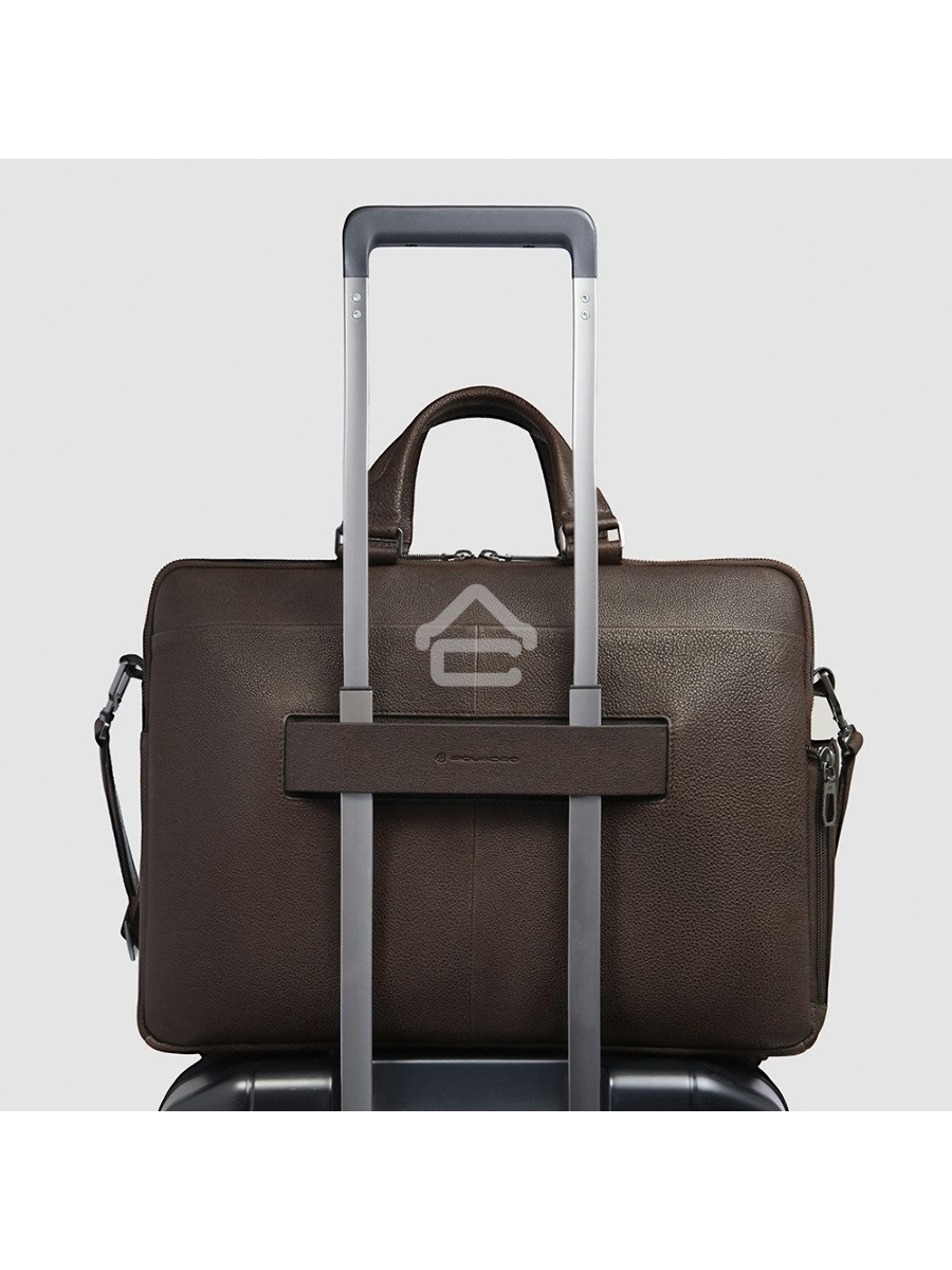 Деловая сумка с отделением для ноутбука Piquadro Hedley CA6026W130/TM, натур.кожа, темно-коричневый