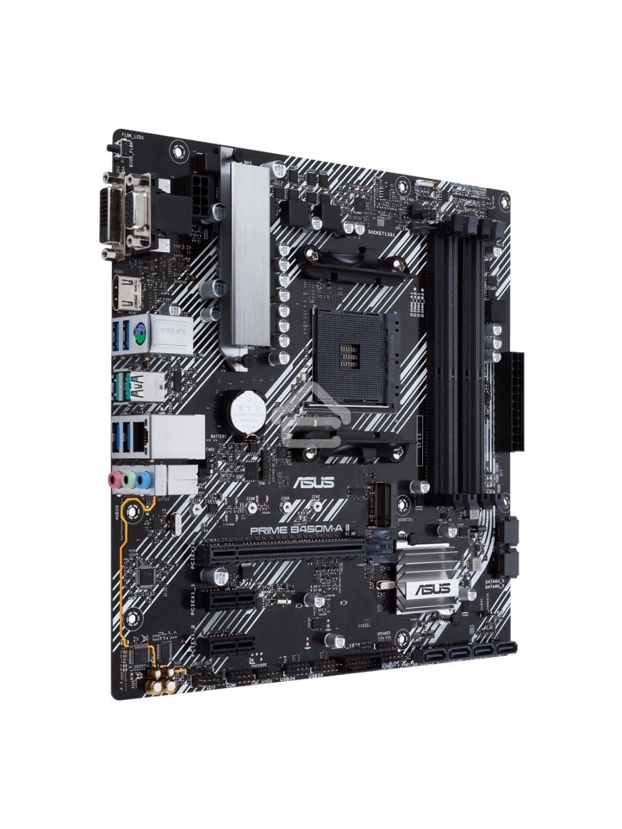 Материнская плата ASUS PRIME B450M-A II, AM4, AMD B450, 4xDDR4, 6xSATA, 1xM.2, 1xPCIe 3.0 x16, 2xPCIe x1, 1xHDMI, 1xDVI-D, 1xVGA, 1x 1Gb LAN, 4xUSB 3.2 Gen 1, 2xUSB 3.2 Gen 2, 3x3.5 мм, 7.1, mATX