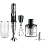 Блендер погружной Braun MQ9135XI черный/серебристый