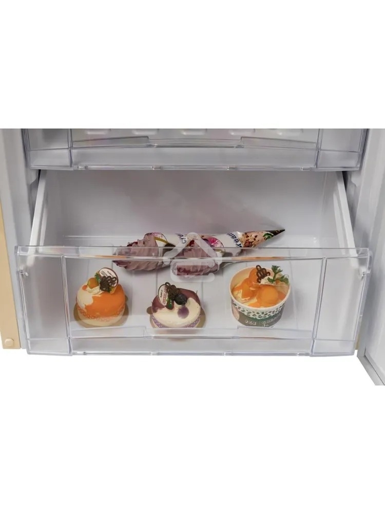 Холодильник Nordfrost NRB 152 ME бежевый мрамор двухкамерный 205/115 л морозилка снизу, капельная система