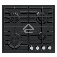 Газовая варочная панель Maunfeld EGHE.64.6CB/G, 4 конфорки, эмалированная сталь, черный