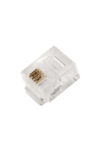Коннектор Lanmaster TWT-PL12-6P4C/JR100, UTP кат.3 RJ12, прозрачный (упак.:100шт)