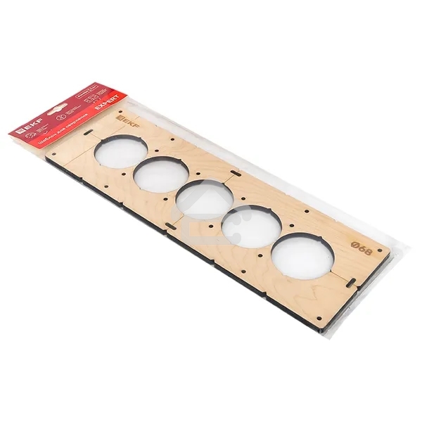 Шаблон для подрозетников EKF Expert sh-d68-5 c 5 отверстиями d 68 мм