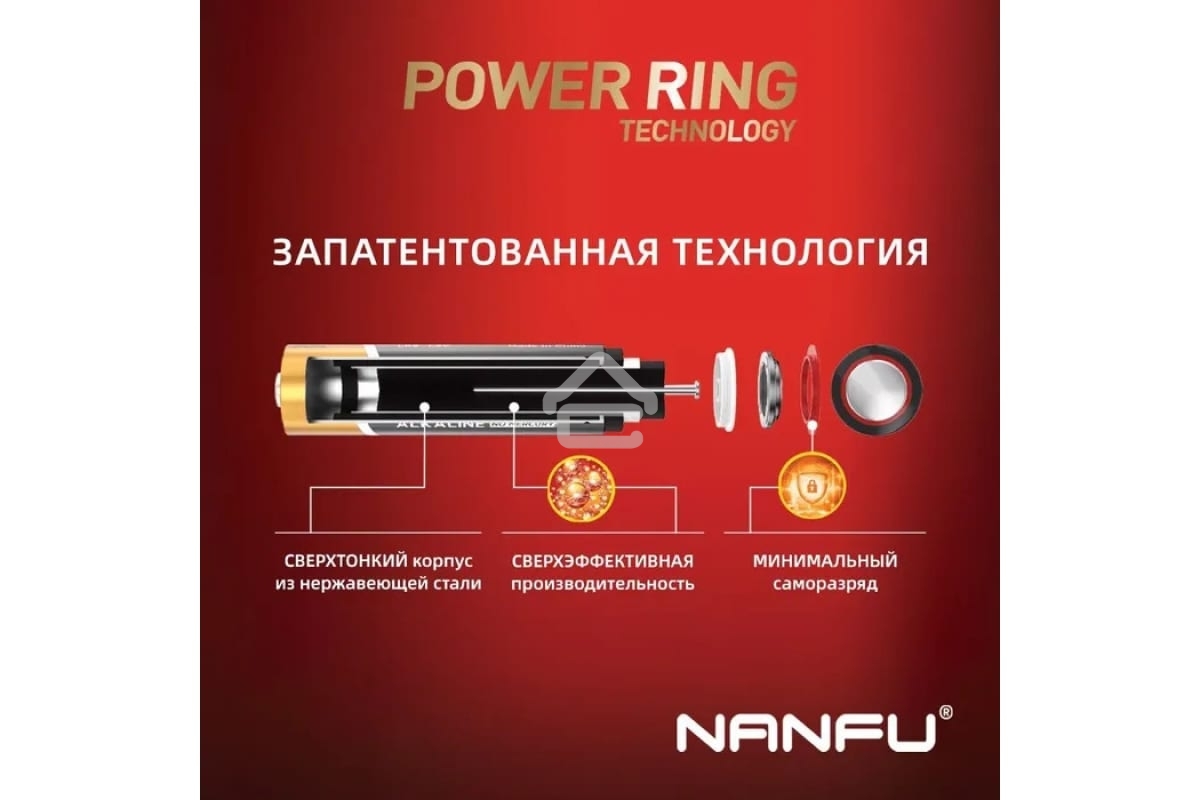 Батарейка Nanfu AA (4шт.) (LR6 4B)