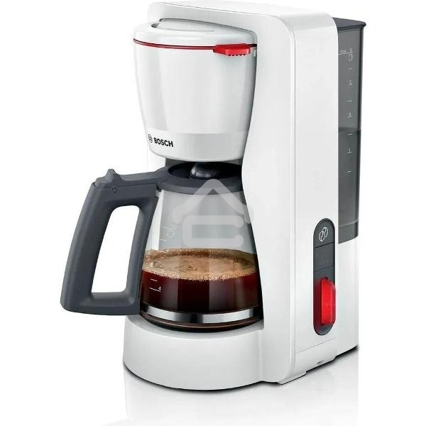 Кофеварка капельная Bosch TKA3M131 белый, исп. кофе - молотый, 1.4 л, 1200 Вт.