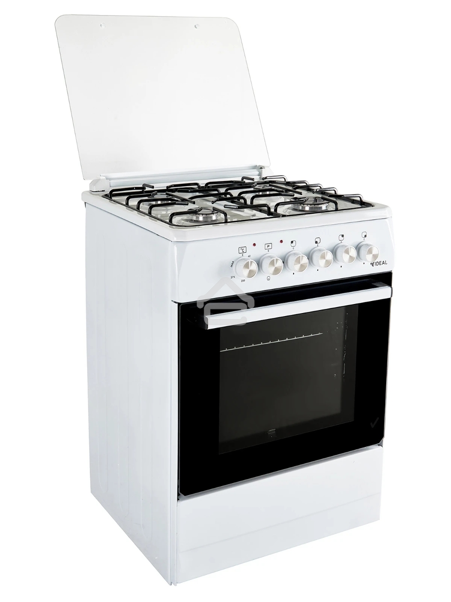 Плита комбинированная IDEAL L 110 белый, конфорок 4 газовых, духовка 65 л, 60 см x 85 см x 60 см