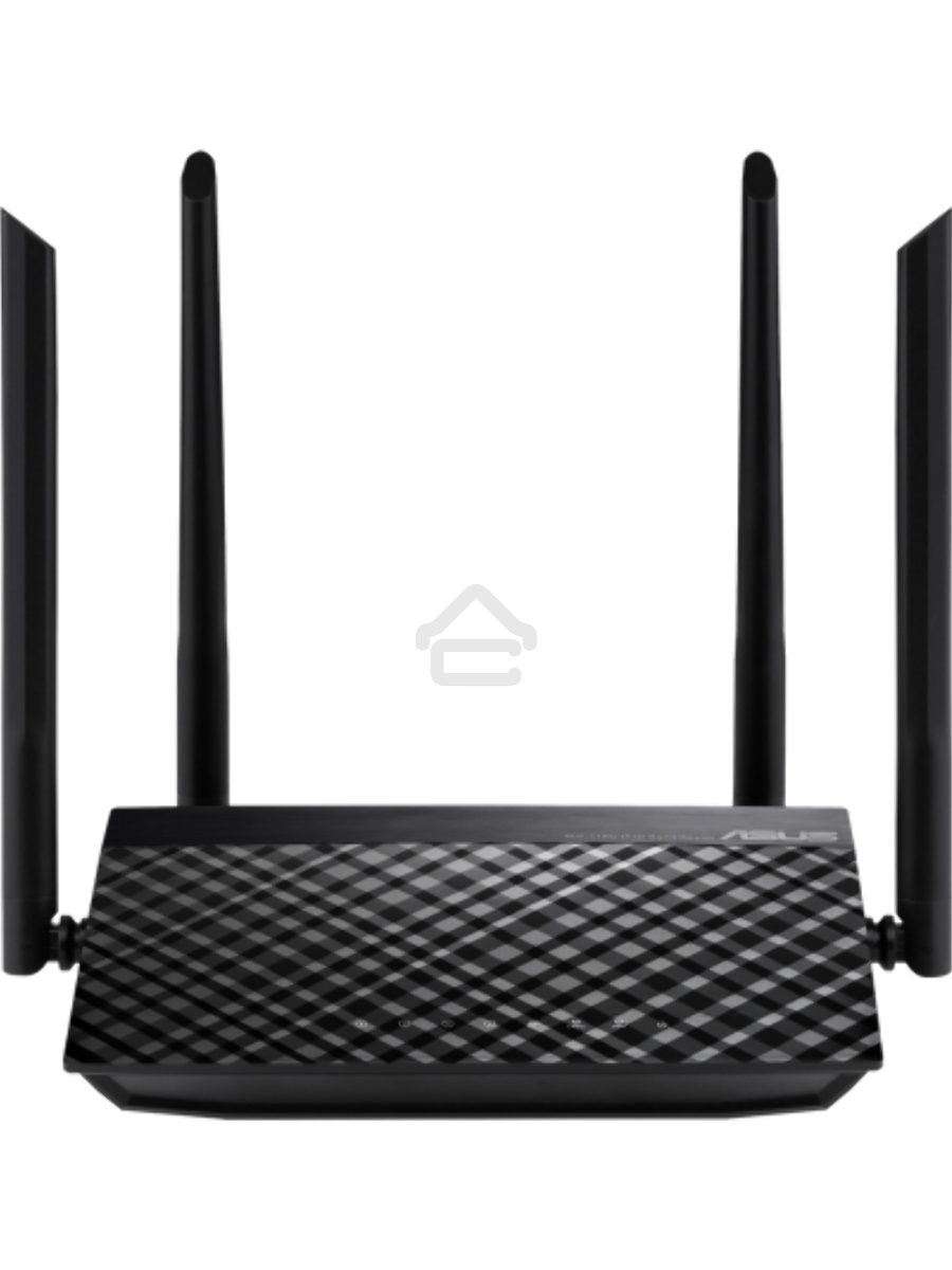 Маршрутизатор беспроводной Asus RT-AC1200 10/100BASE-TX черный (Dual Band)
