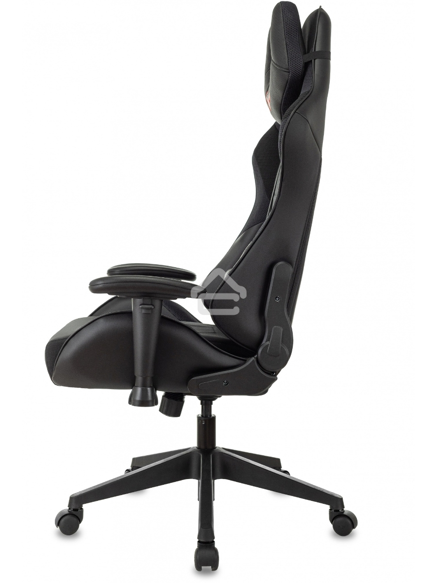 Кресло игровое Бюрократ VIKING 4 AERO BLACK EDITION черный искусст.кожа/ткань