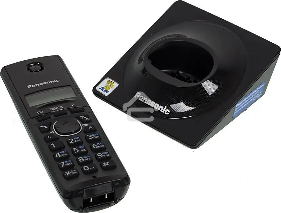 Телефон беспроводной (DECT) Panasonic KX-TG1711RUB (черный) АОН, Caller ID,12 мелодий звонка,подсветка дисплея,поиск трубки