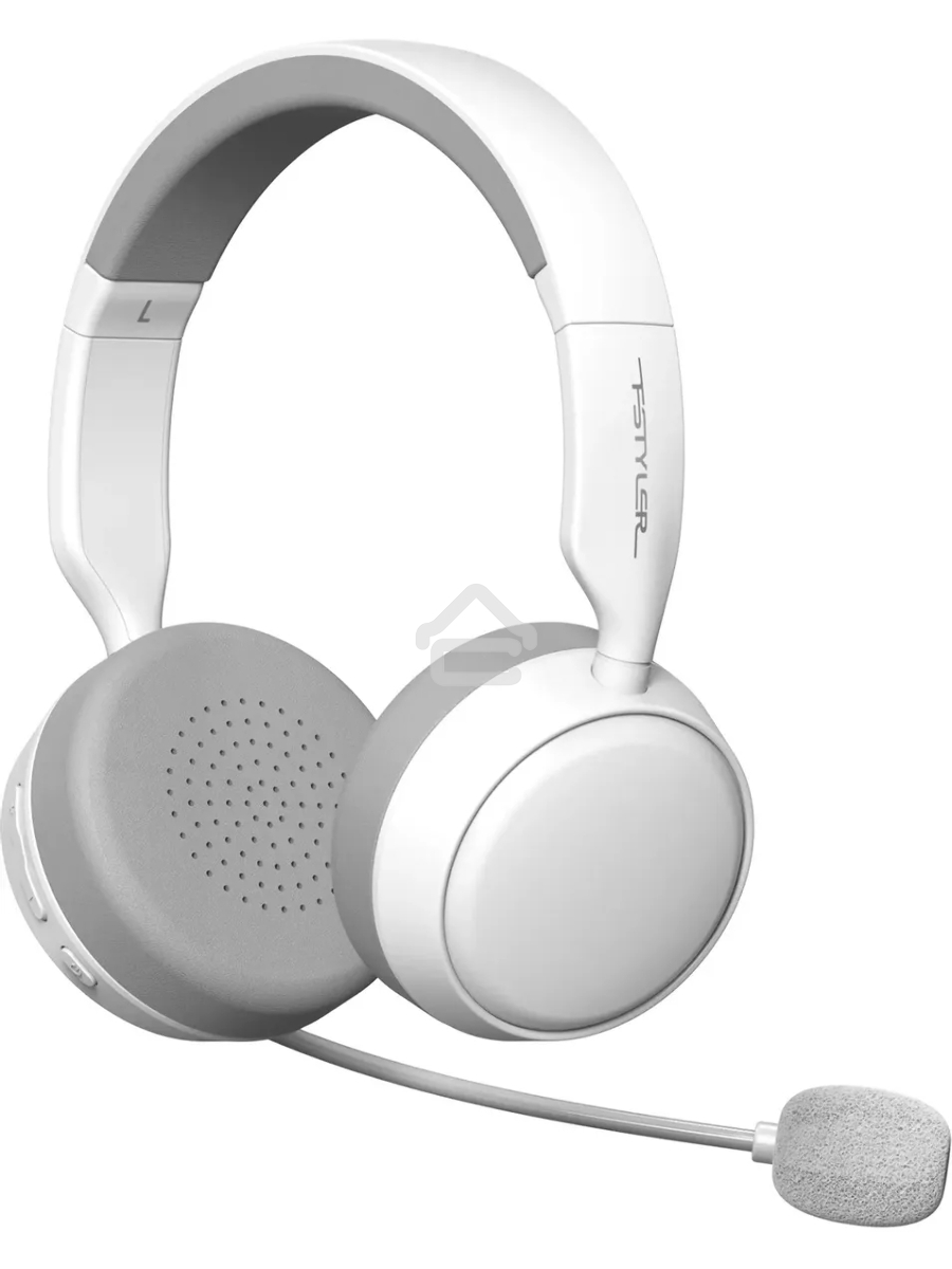 Наушники с микрофоном A4Tech BH230 белый/серый мониторные BT оголовье (BH230 WHITE)