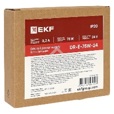 Блок питания на дин рейку EKF DR-E-75W-24 75Вт Uвх 220В AC Uвых 24В DC постоянного тока