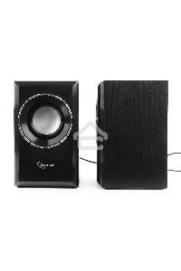 Колонки Gembird SPK-204, черный МДФ,2х3 Вт, регулятор громкости, USB