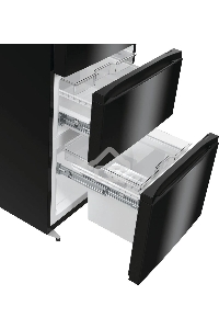 Холодильник Hisense RM469N4AFD1 двухкамерный, черный, 229/113, морозилка снизу, Total No Frost