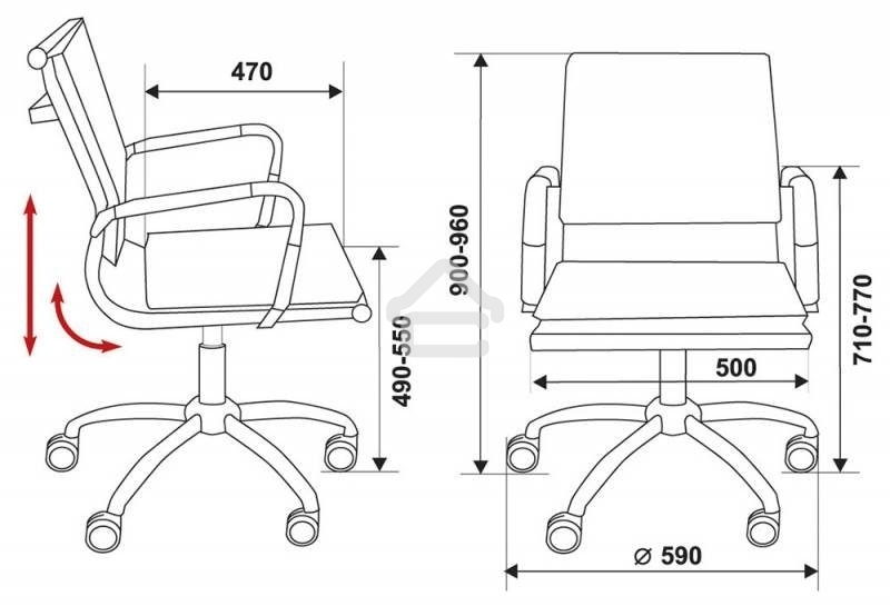 Кресло руководителя Бюрократ CH-993-Low/Brown коричневый, низкая спинка, искусственная кожа, крестовина хромированная