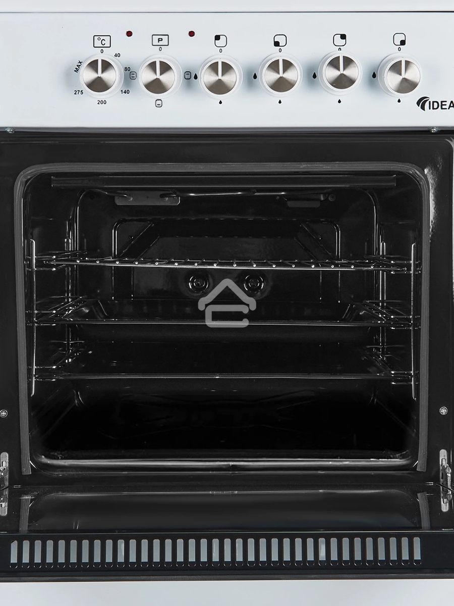 Плита комбинированная IDEAL L 110 белый, конфорок 4 газовых, духовка 65 л, 60 см x 85 см x 60 см
