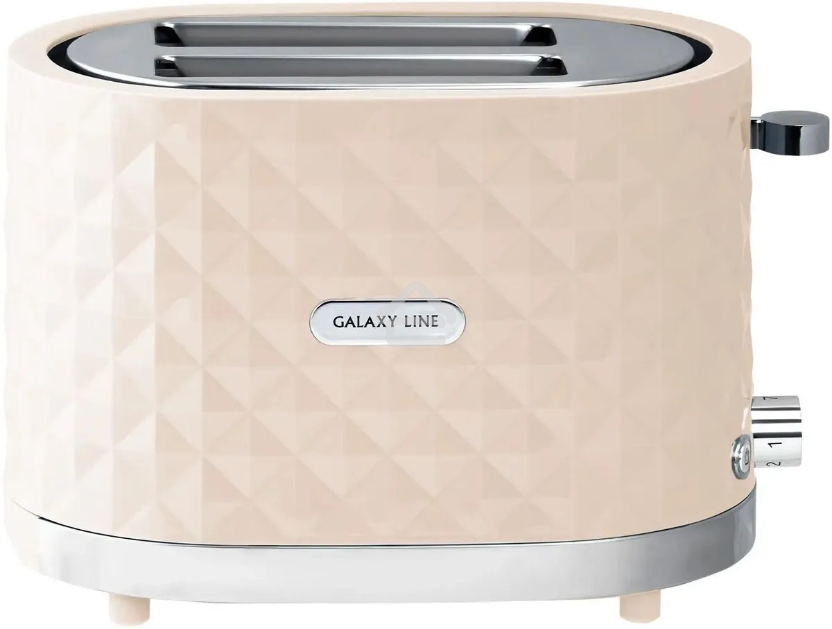 Тостер Galaxy Line GL 2912, бежевый, пластик, 1200 Вт